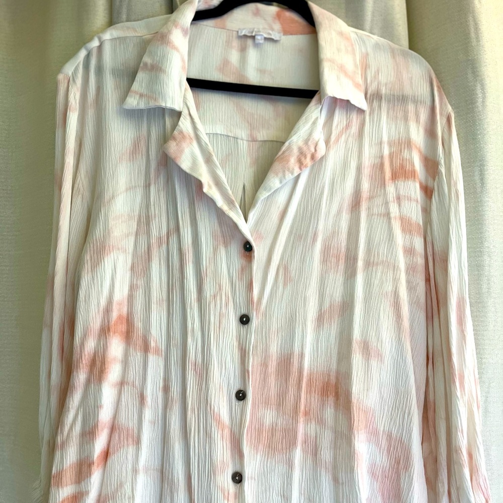Tie dye button down shirt